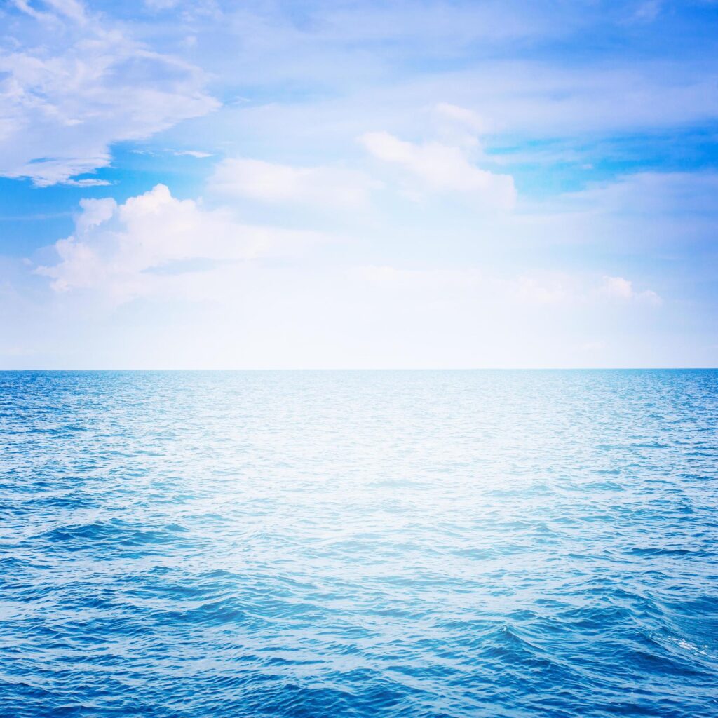 Blue sea with cloud for natural background Stock Free