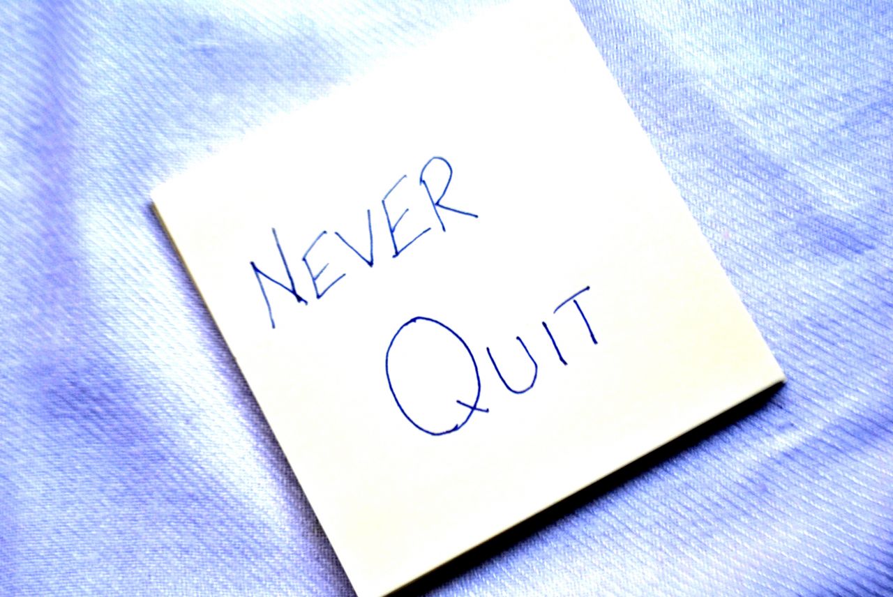 Never Quit Card Stock Free