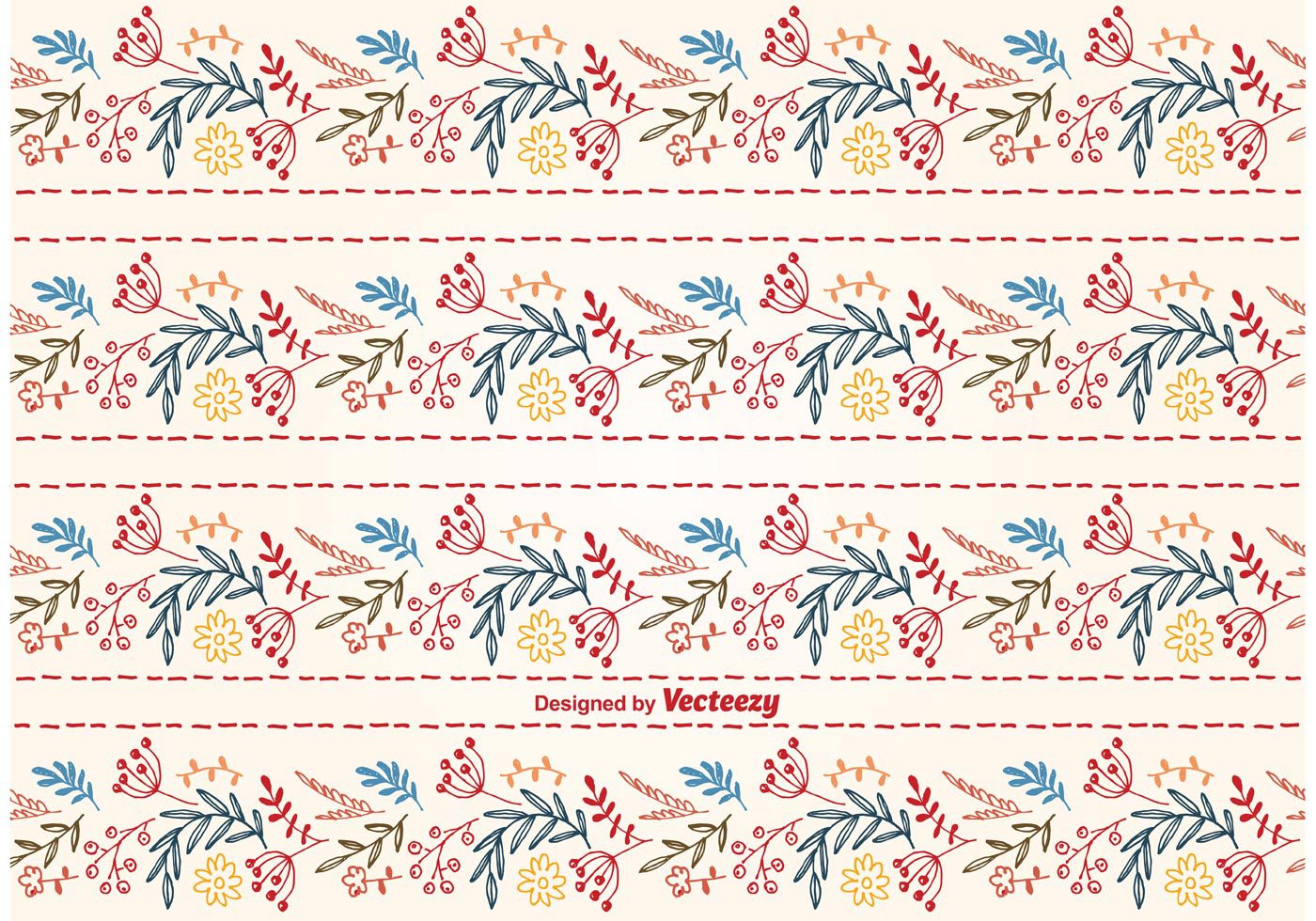 Cute Floral Background Pattern Free Vector and Free SVG