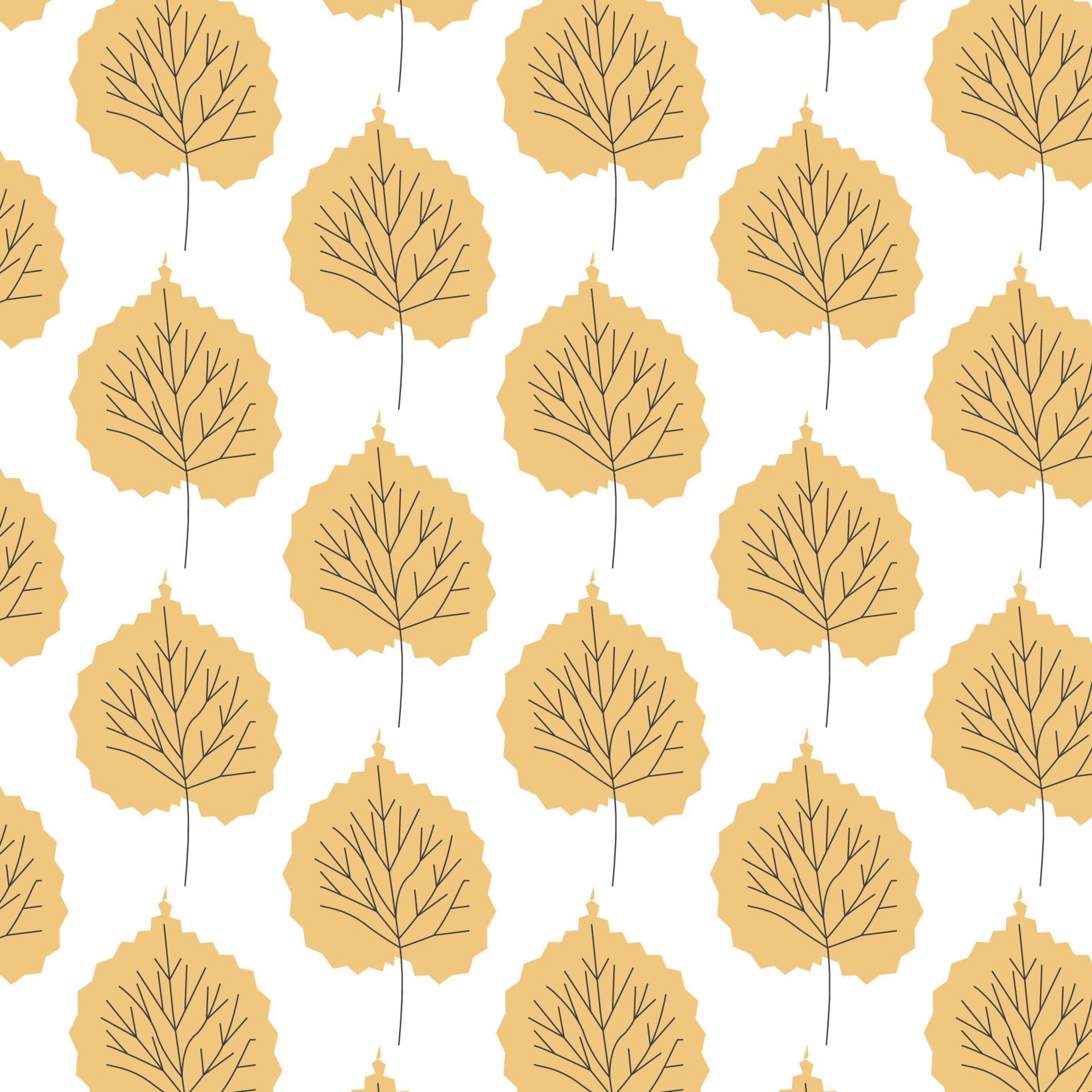 beautiful leaf shape pattern design wallpaper for fabric, background prints and textures, vector illustration. Free Vector