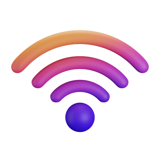 Wifi, wireless, internet 3D illustration