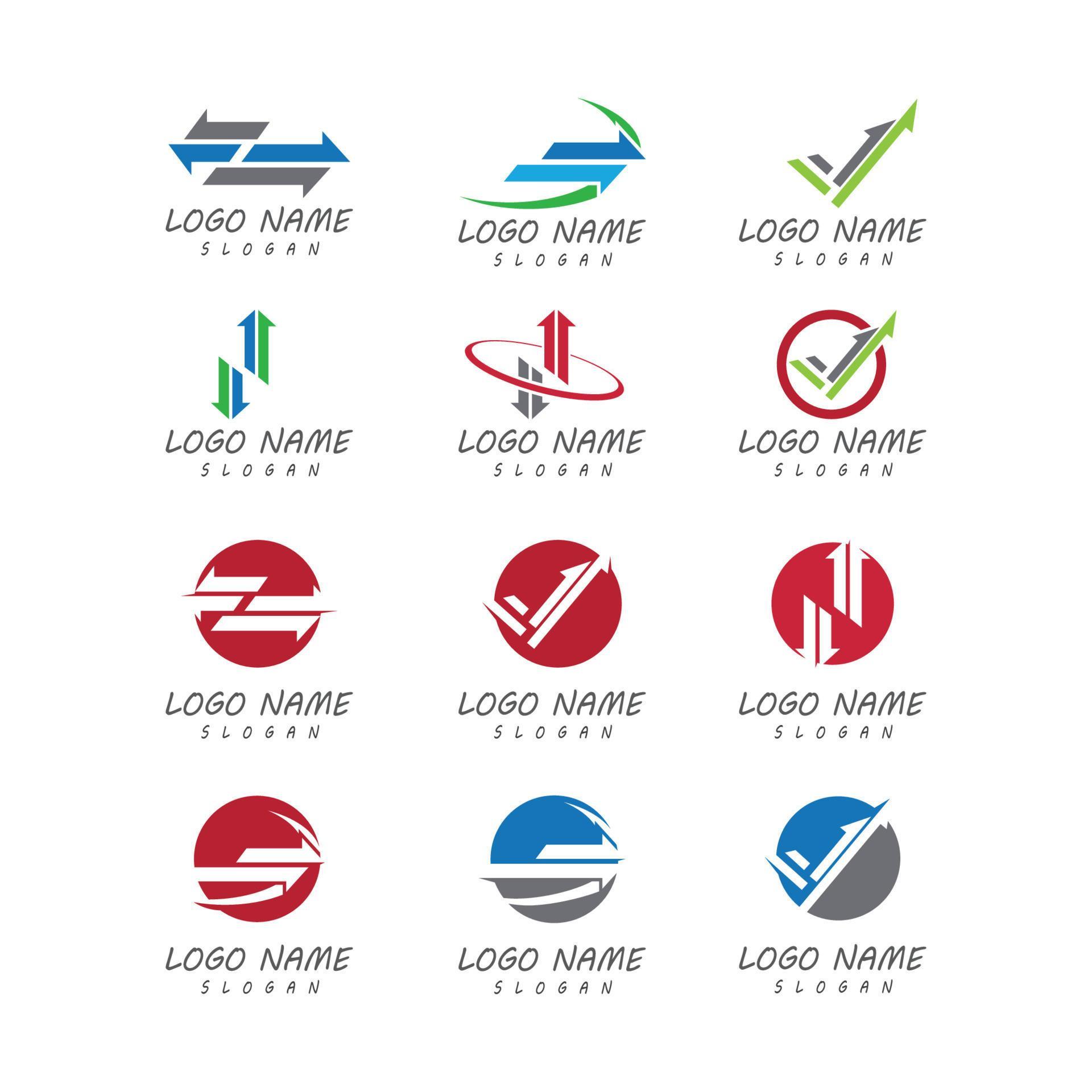 Arrow vector illustration icon Logo Template design Stock Free