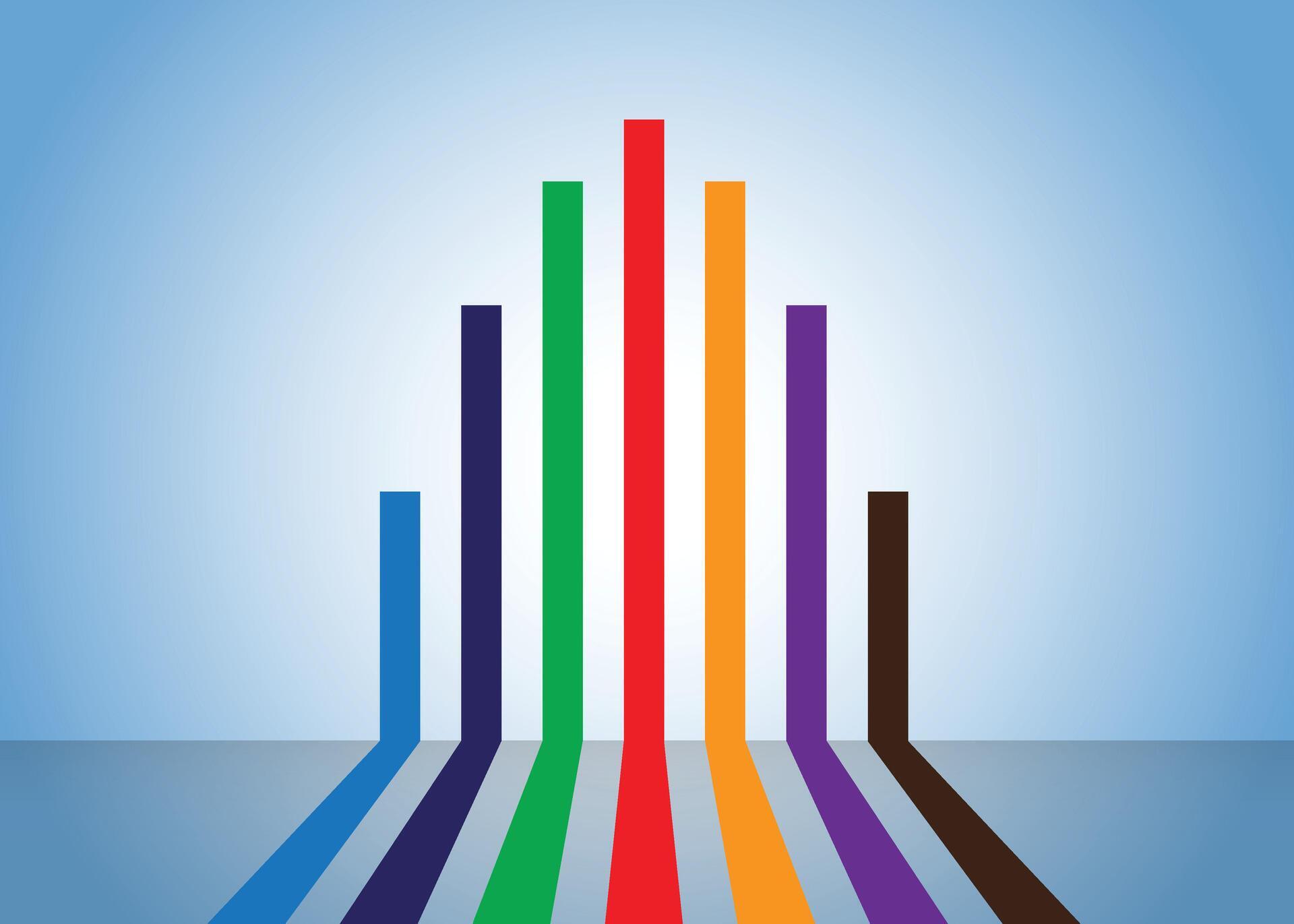 Colorful arrows up infographic vector illustration. Stock Free