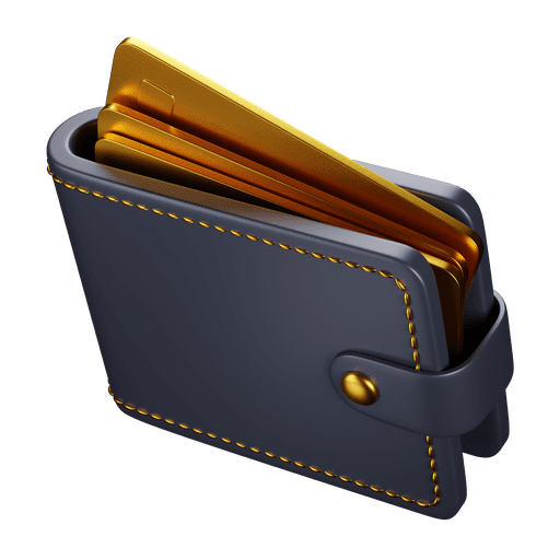 Premium, wallet 3D illustration