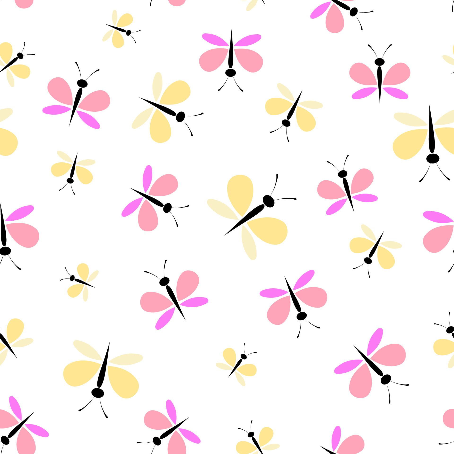 Butterfly seamless pattern. Free Vector