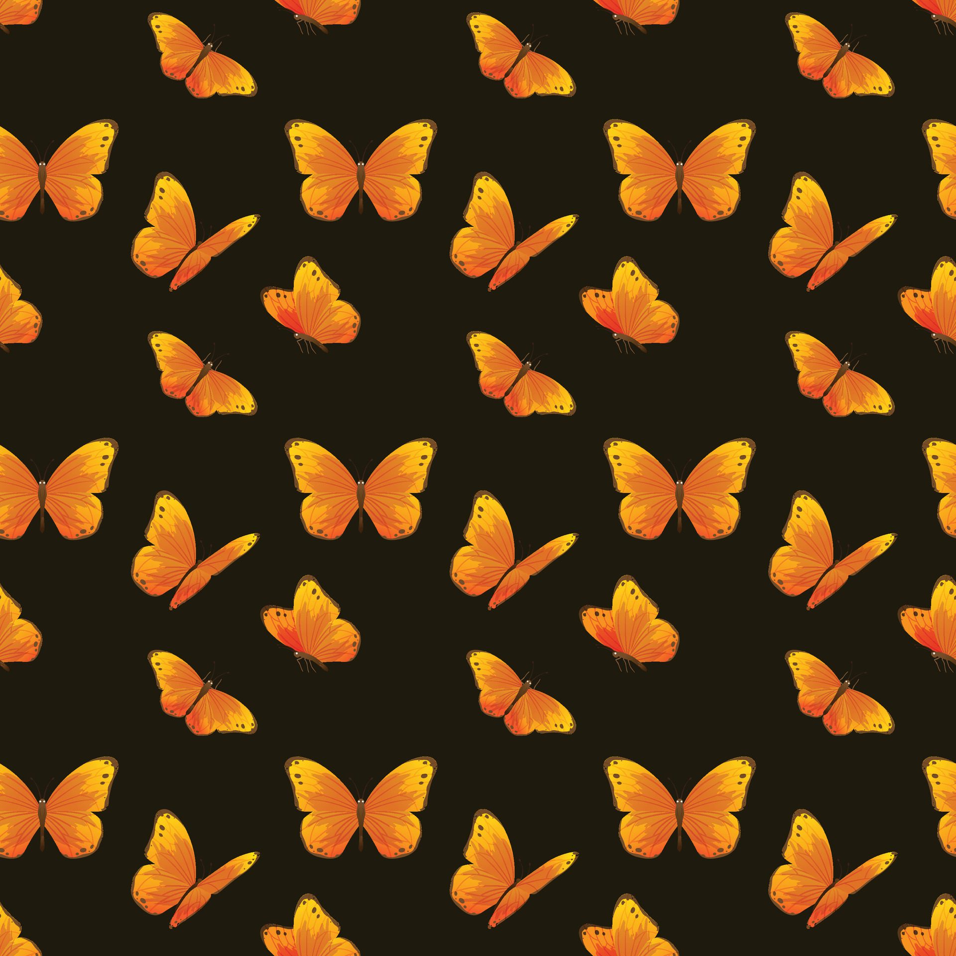 Butterfly Joy Seamless Pattern Design Free Vector