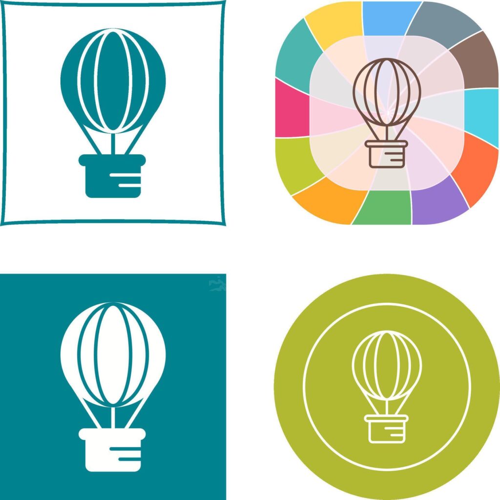 Hot Air Balloon Icon Design Stock Free