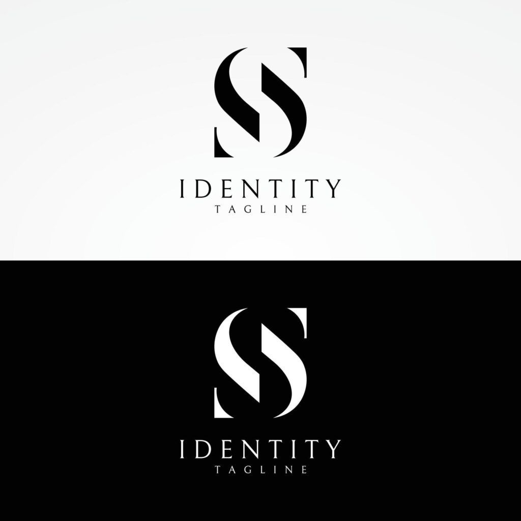 Logo design abstract template initial letter s element with geometry. Modern and minimalist artistic s symbol. Stock Free and Free SVG