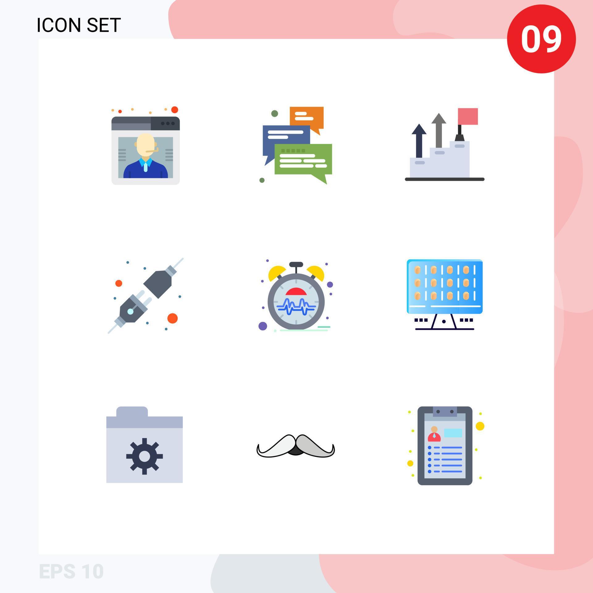 9 Creative Icons Modern Signs and Symbols of beat plug arrow connect marketing Editable Vector Design Elements Stock Free