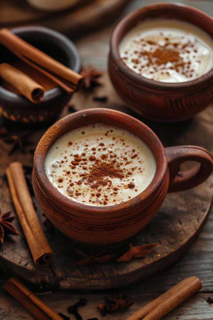 Atole Harmony Traditional Mexican Delight with Cinnamon and Vanilla Free Photo