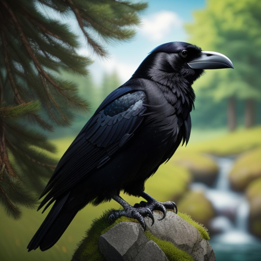 A raven social media by @ai_generated