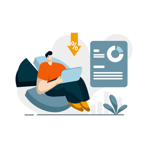 Interest, mortgage, calculator illustration