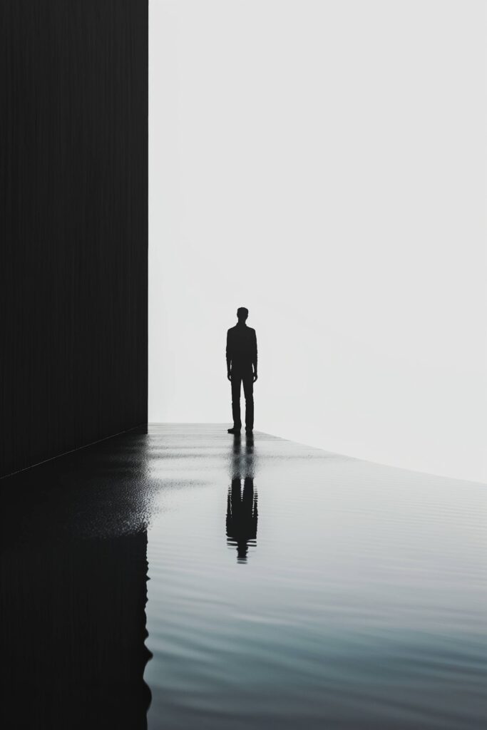 Man on the Edge Minimalistic Stock Free