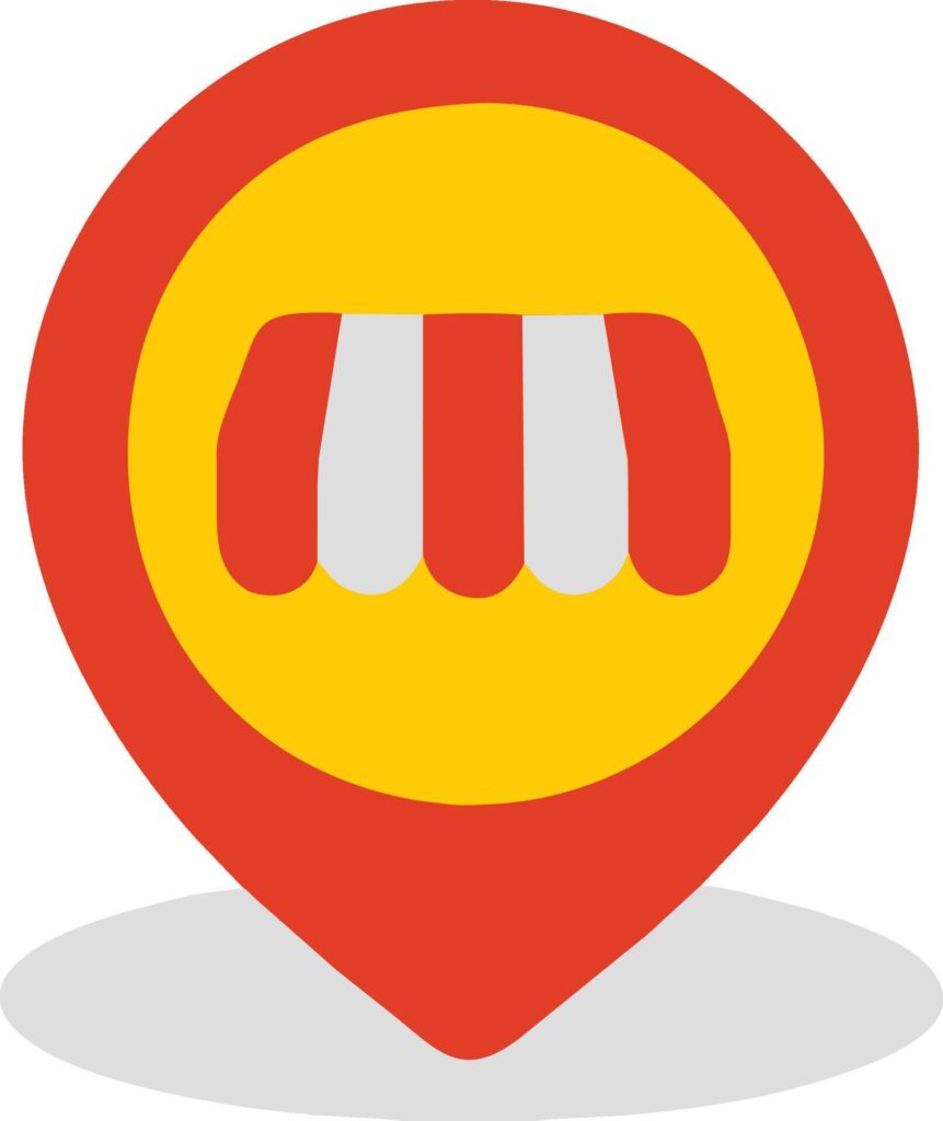 Map pin icon, simple, beautiful Stock Free