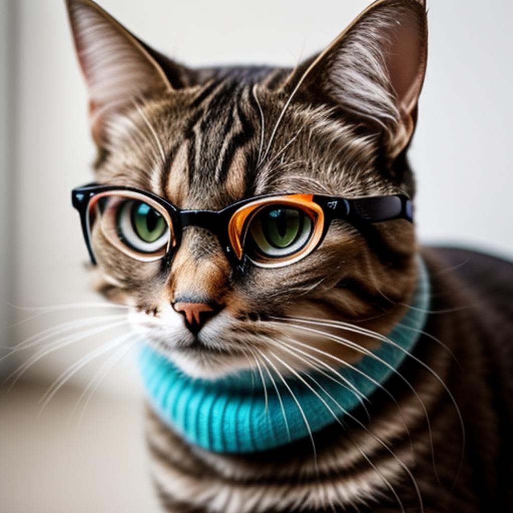 Gato hipster by @9x2qxjo7 by @ai_generated