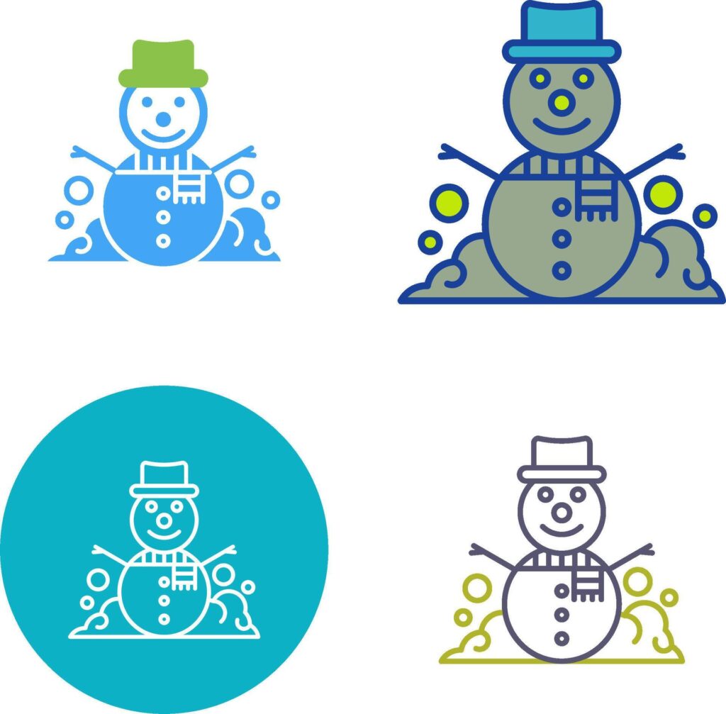 Snowman Icon Design Stock Free