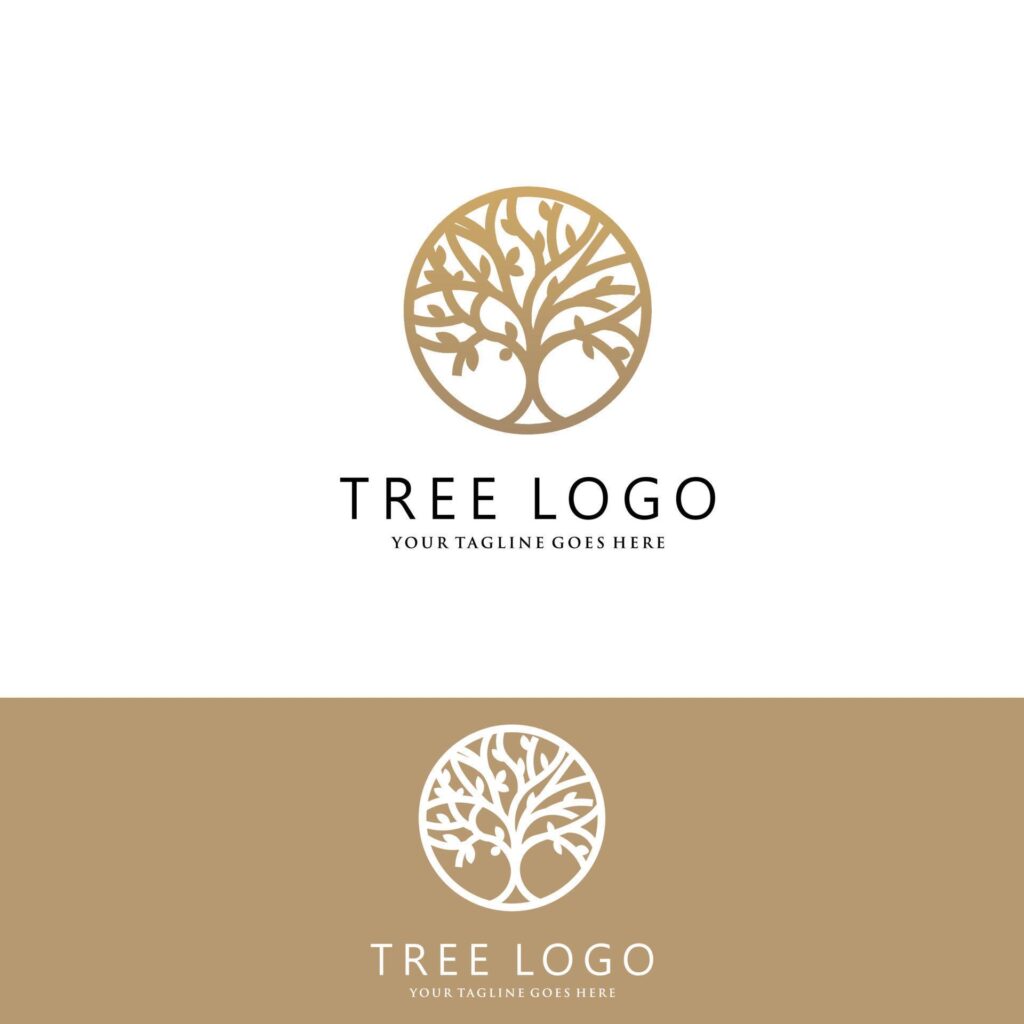 Tree vector icon. Nature trees vector illustration logo design Stock Free and Free SVG