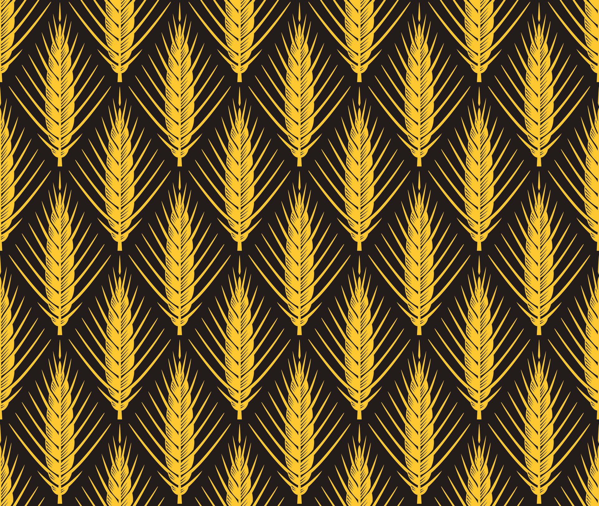 Cereal ears seamless pattern Free Vector