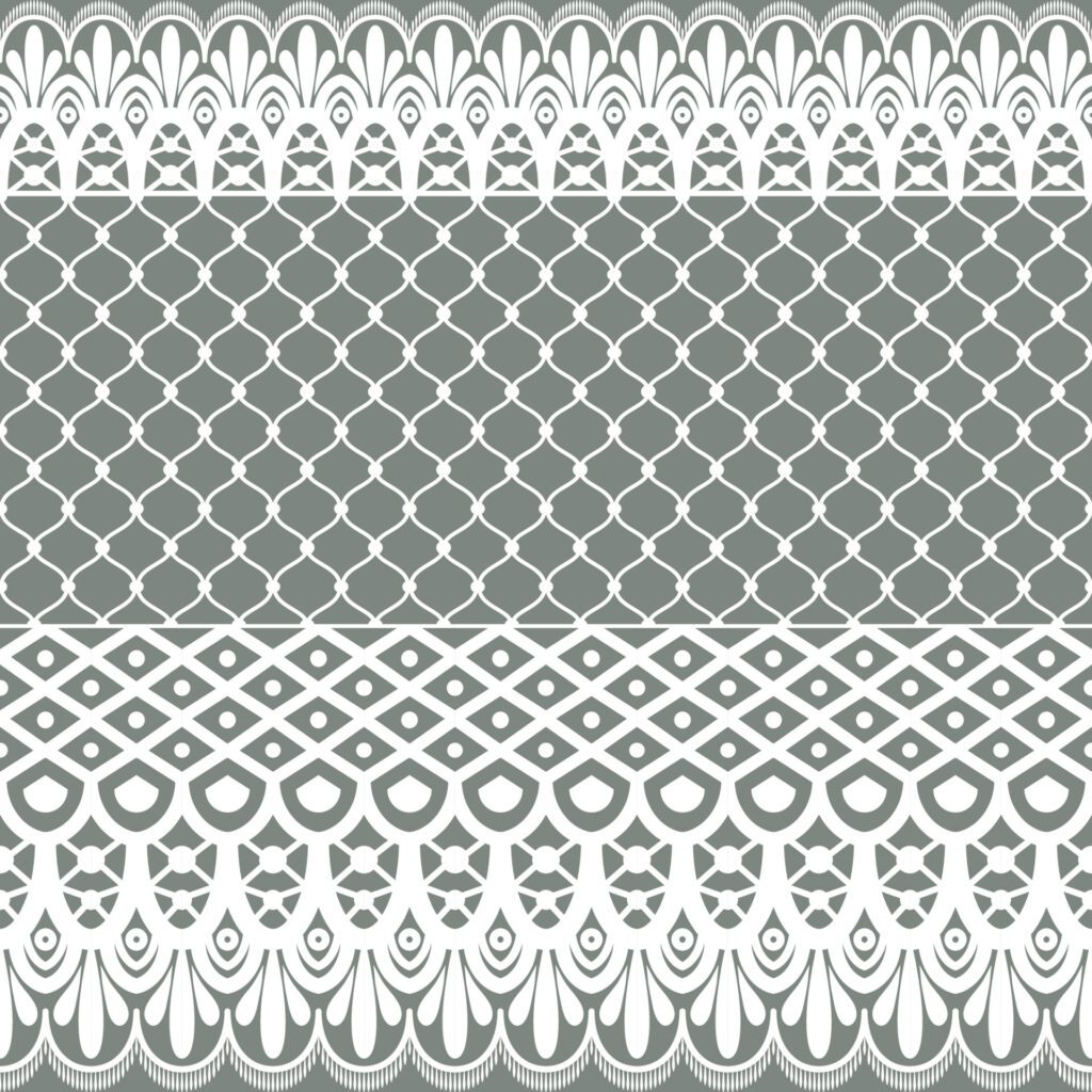 Lace seamless pattern with flowers Free Vector