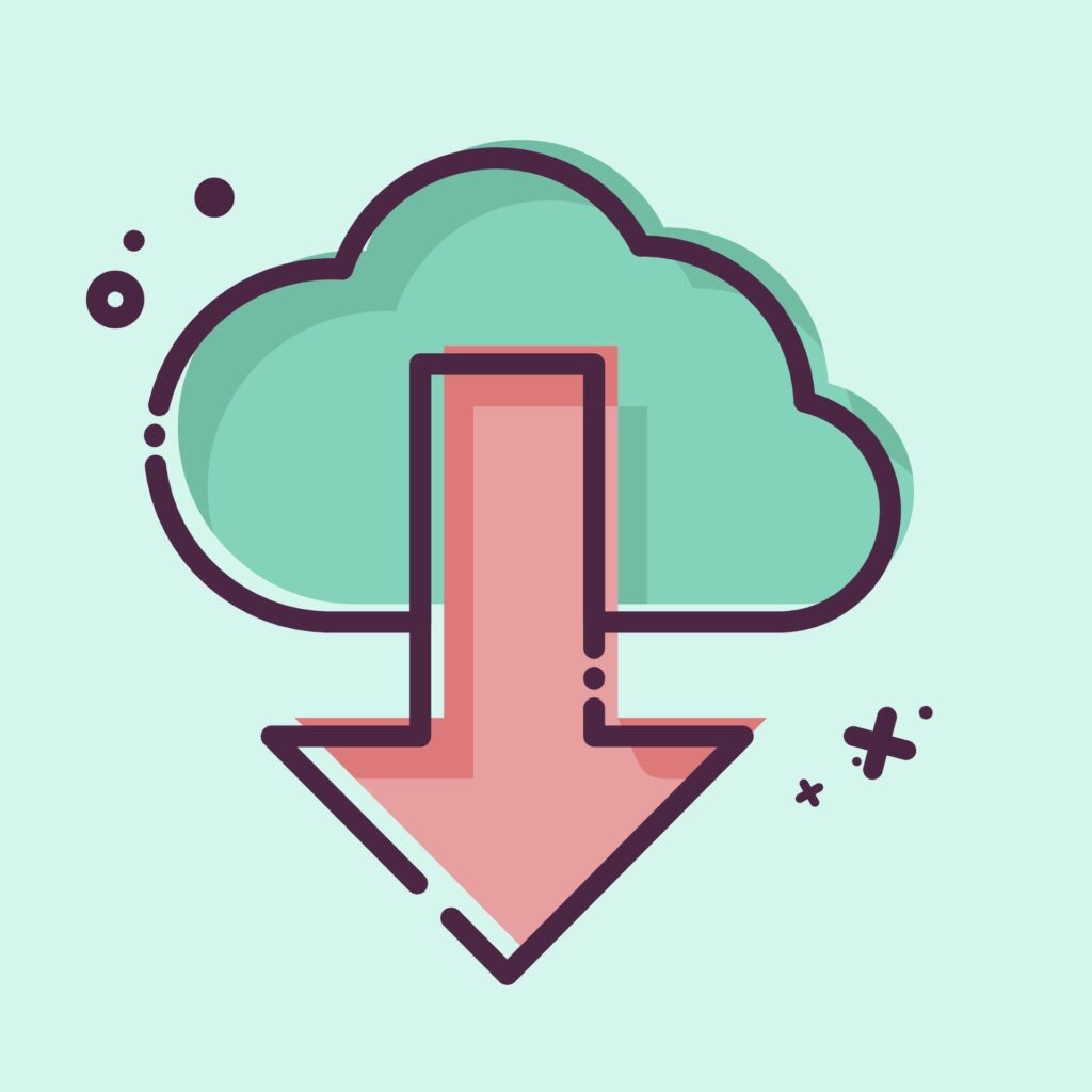 Icon Cloud Computing. related to Security symbol. MBE style. simple design illustration Stock Free