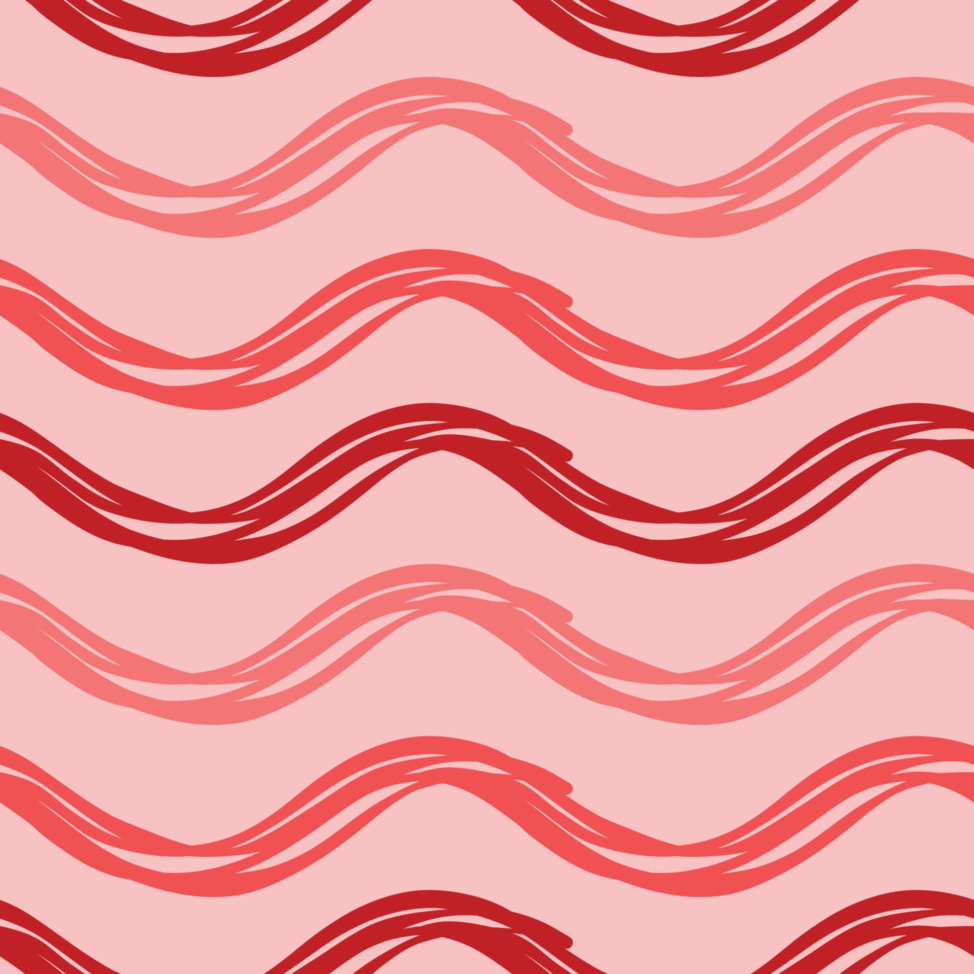 Vector seamless texture background pattern. Hand drawn, red, pink colors. Free Vector