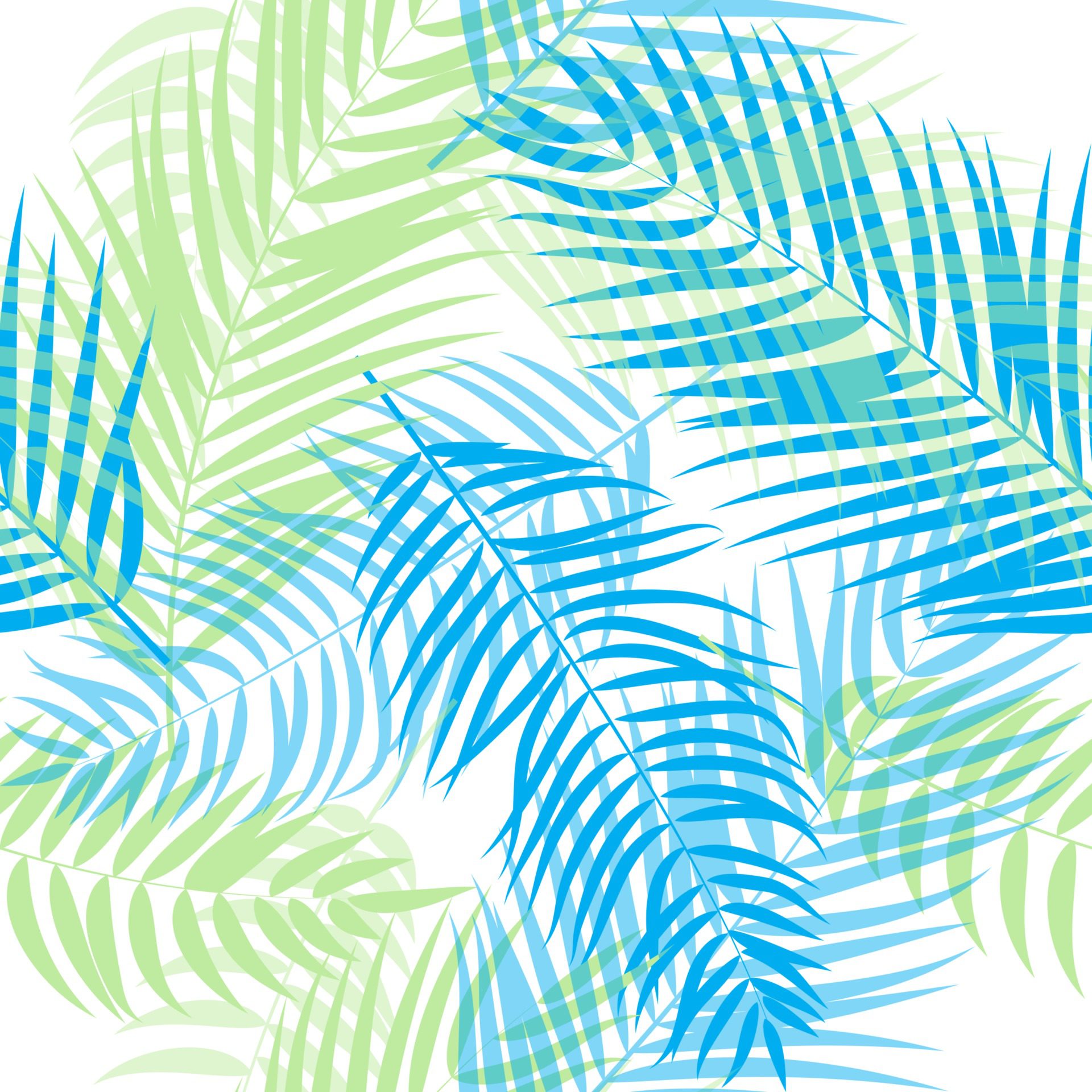 Palm Tree Leaf Silhouette Seamless Pattern Background Free Vector