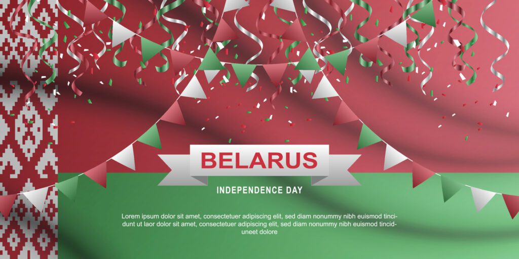 Belarus Independence Day background. Free Vector