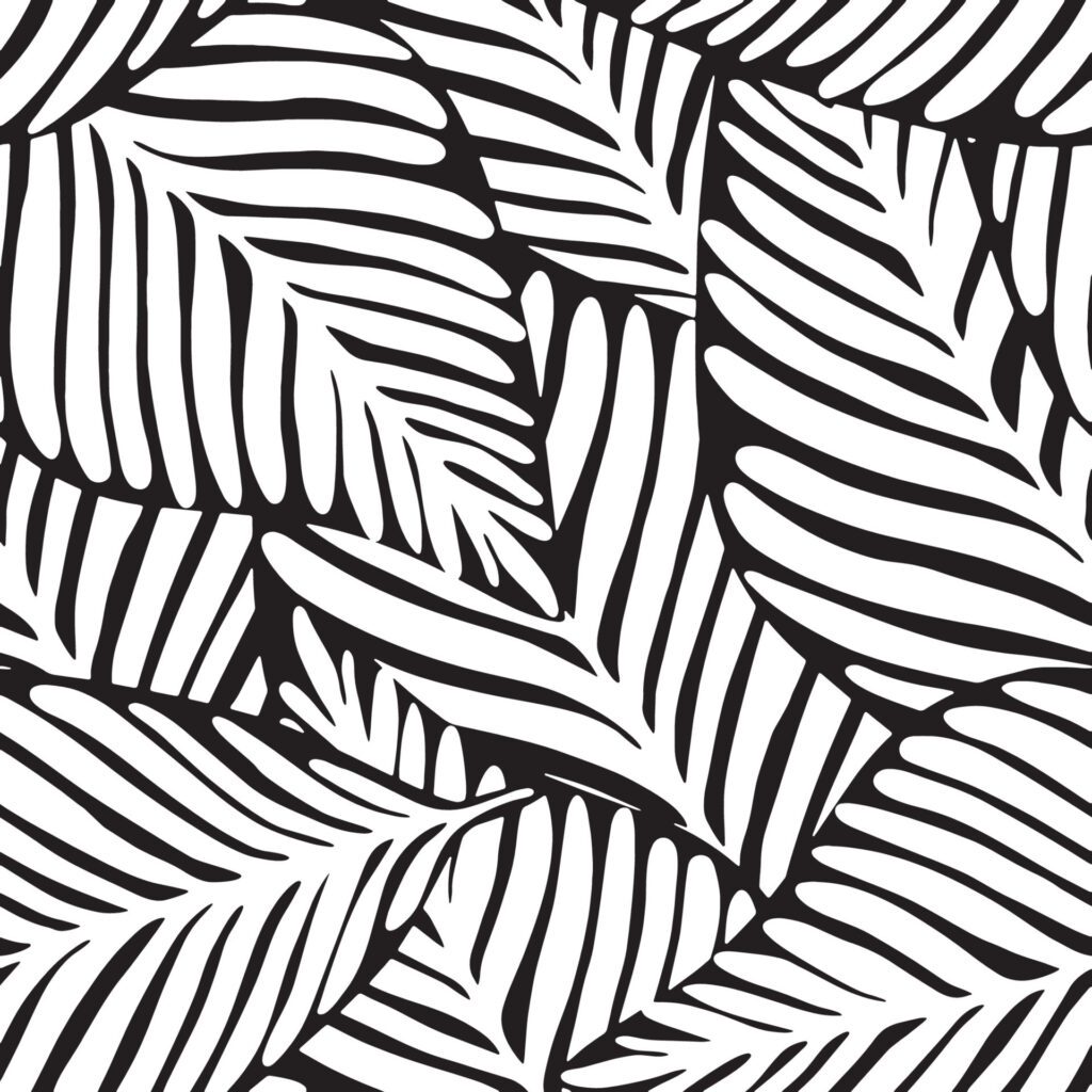 monochrome Jungle geometric seamless pattern Free Vector