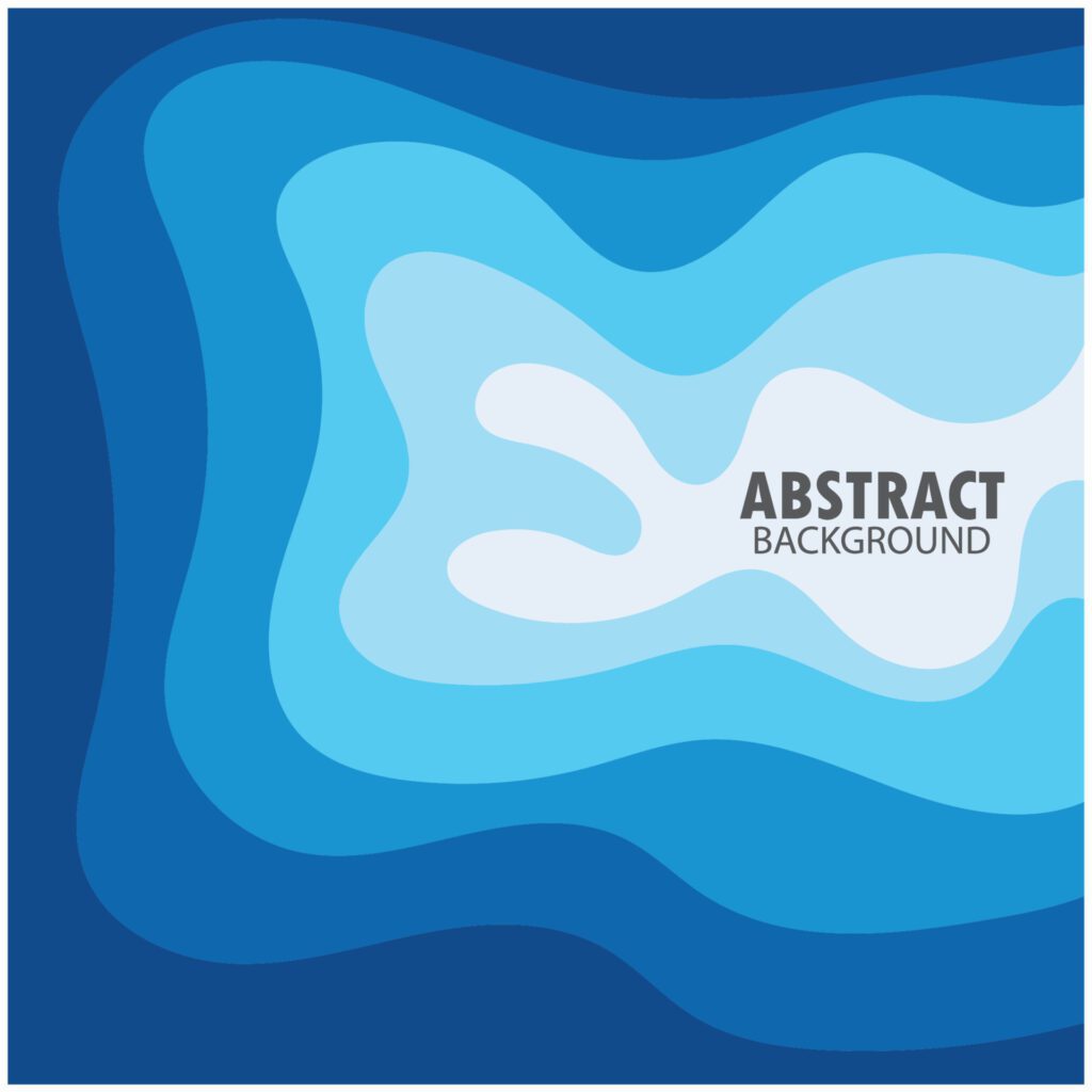 ABSTRACT WAVE BACKGROUND DESIGN WITH BLUE COMBINATION VECTOR Free Vector