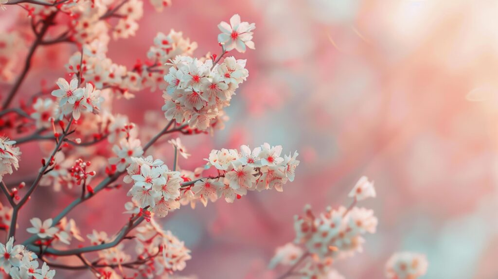 White Flowers on Pink Background Stock Free