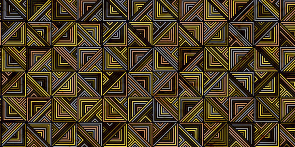 Geometric pattern dark background retro style Free Vector