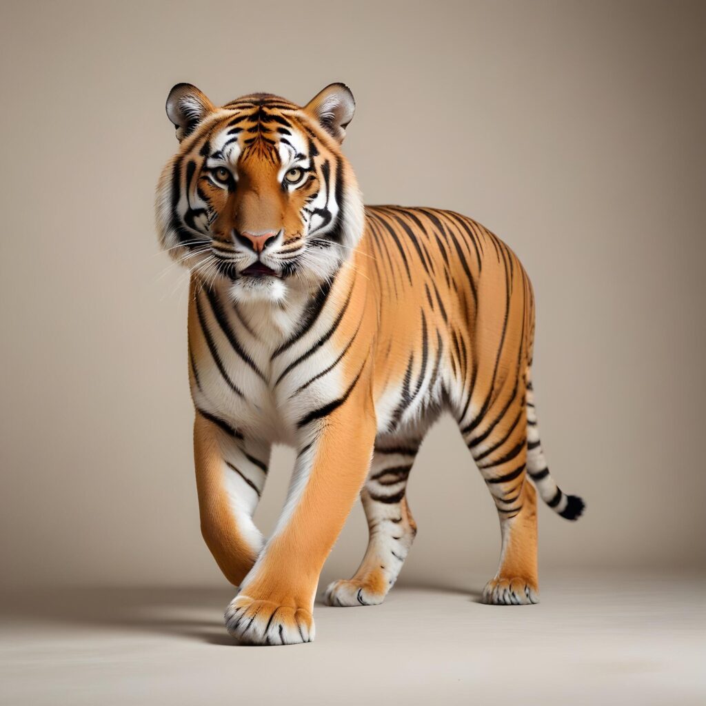 Tiger on plain background Stock Free