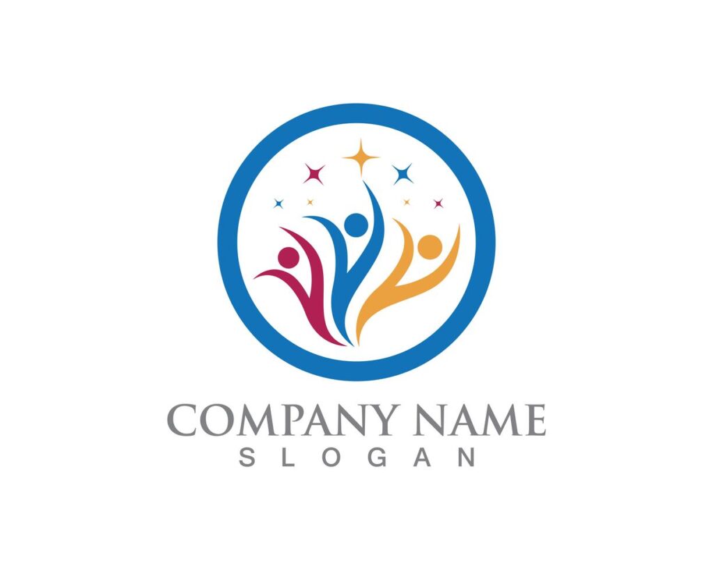 Adoption and community care Logo template vector icon Stock Free