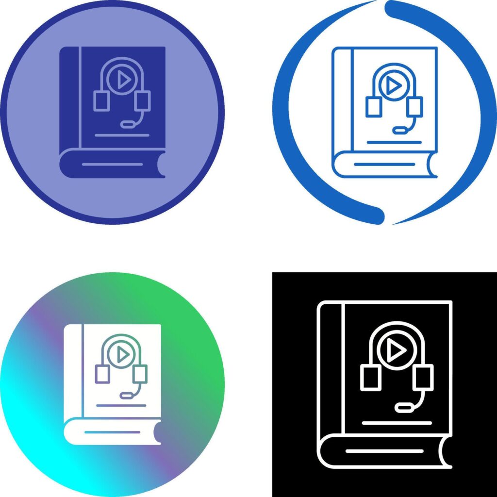 Audiobook Icon Design Stock Free