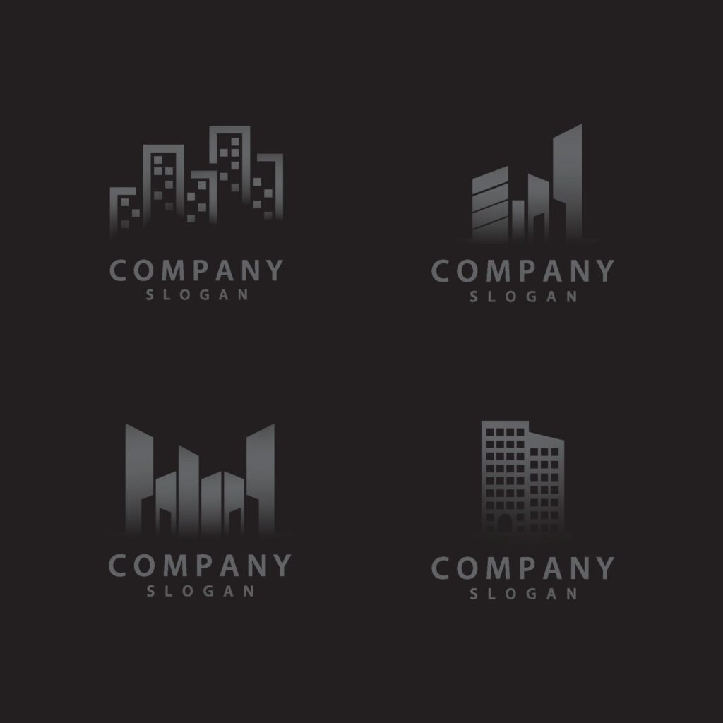 Real estate logo set Stock Free