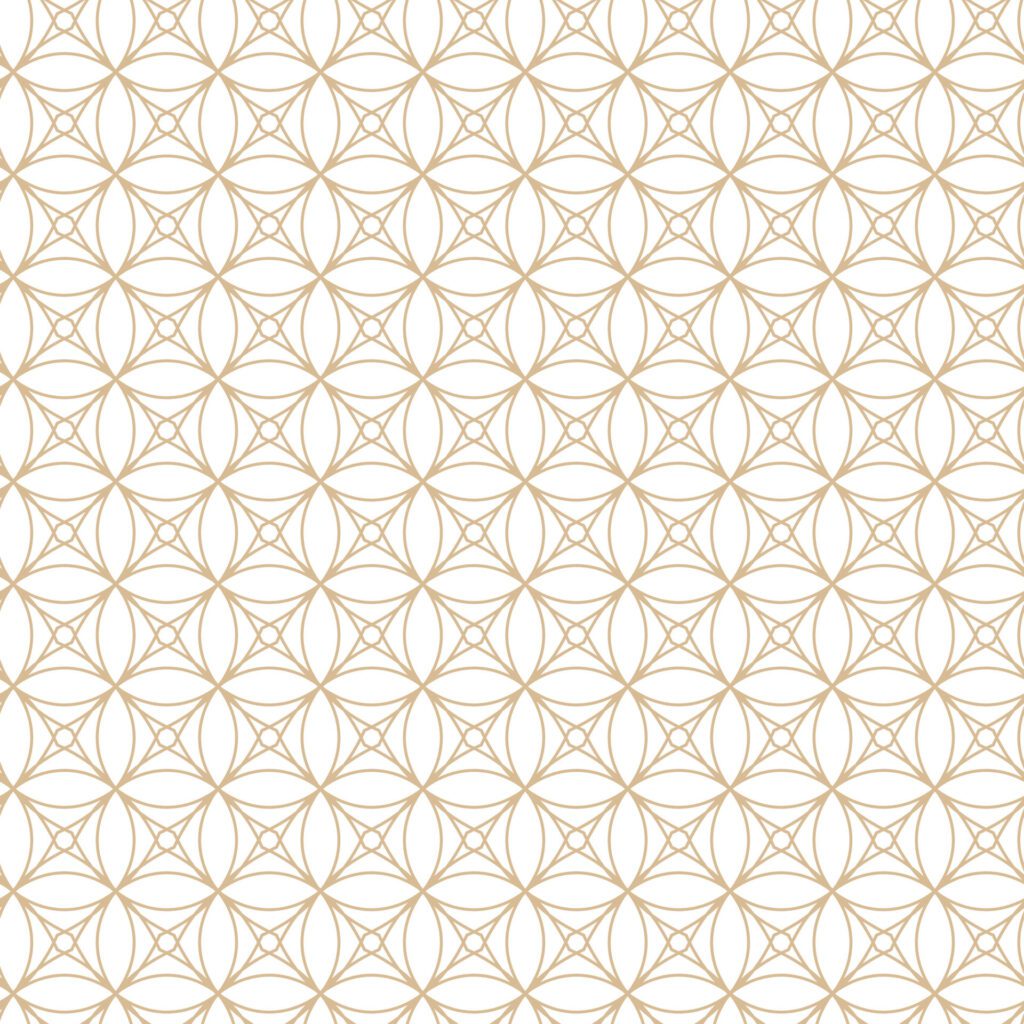 Geometric linear pattern, golden lines on a white background, interesting rounded lines and patterns Free Vector