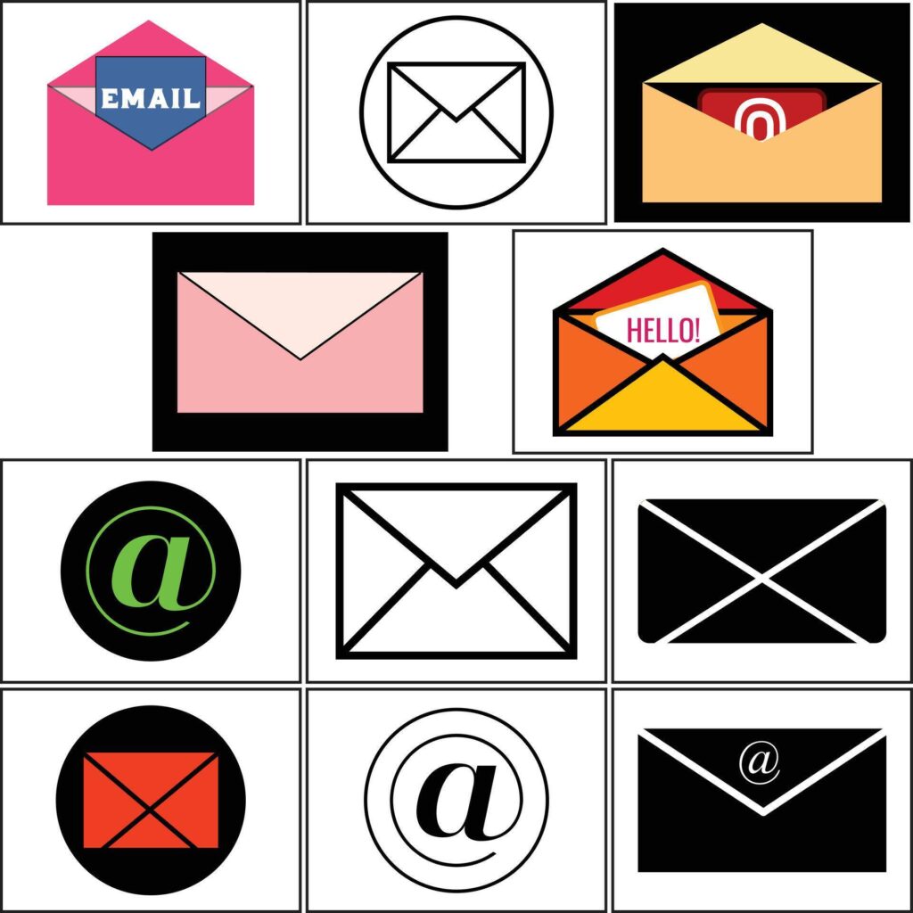 Set of email icon design Stock Free