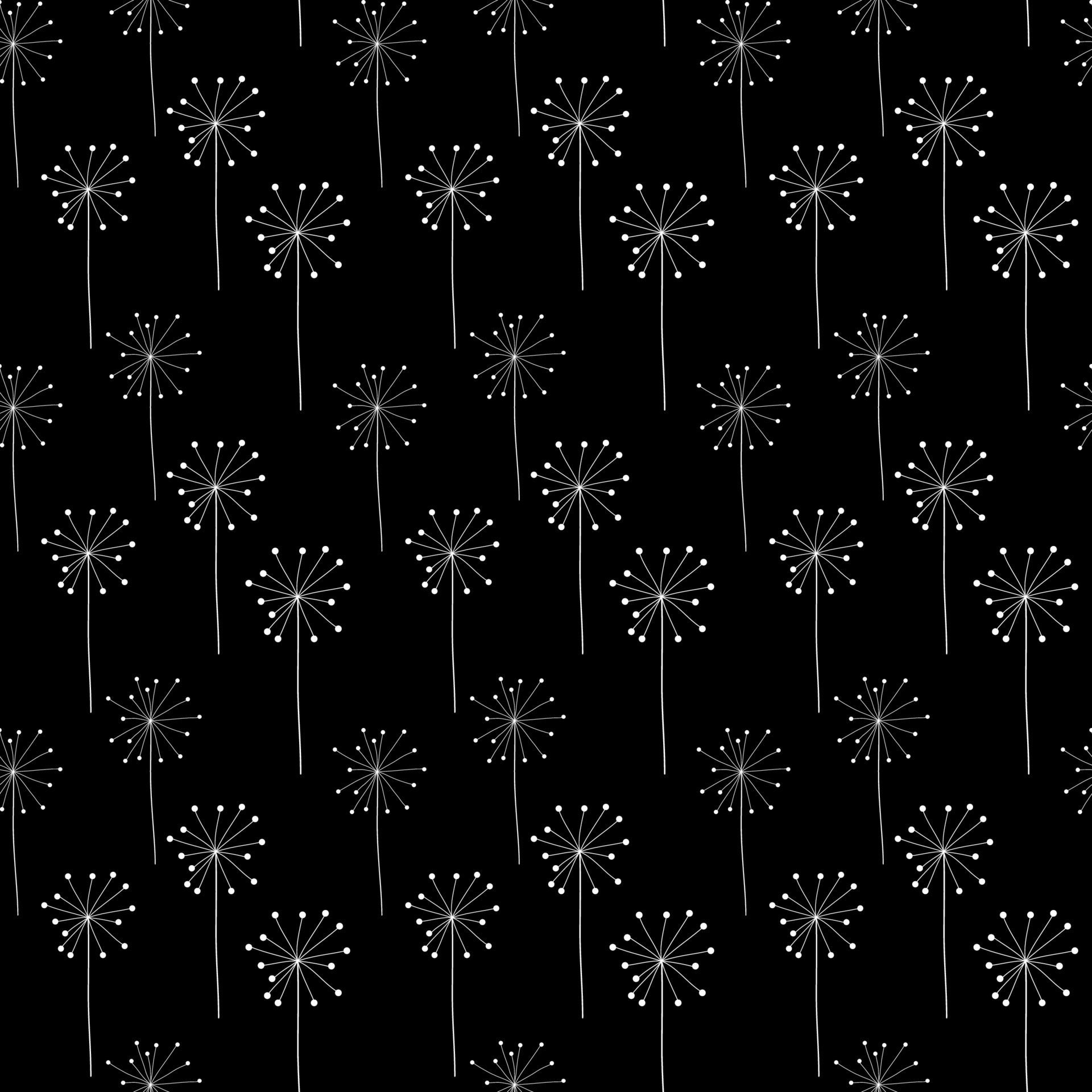 Abstract Hand Drawn Dandelion flower seamless pattern background. Vector Illustration Free Vector