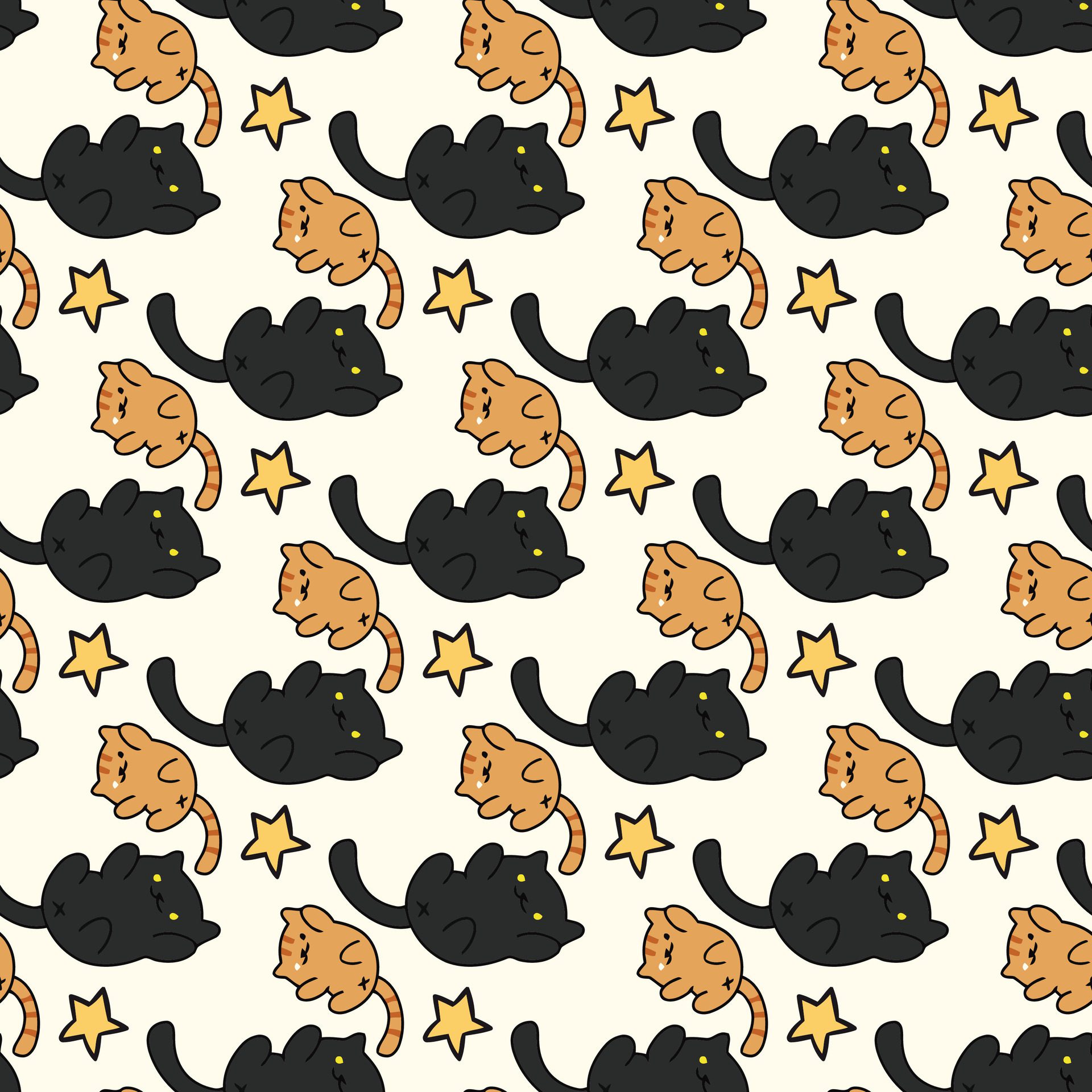 Super Hero Cat Seamless Pattern Design Free Vector