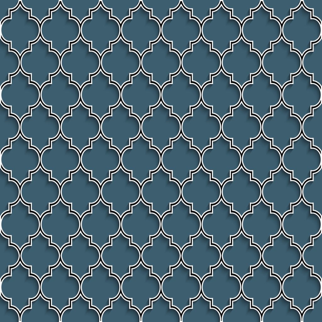 3d seamless pattern in islamic style Free Vector