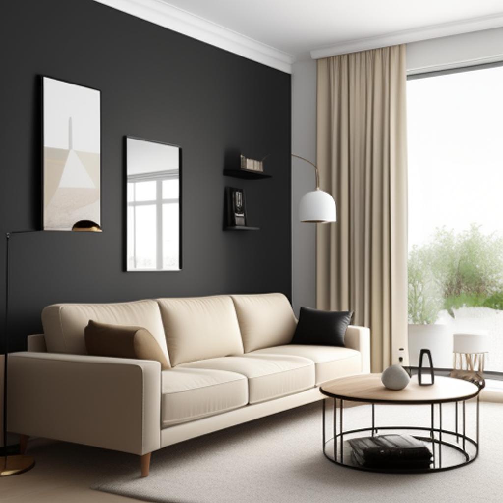 Minimalist interior with beige by @ai_generated