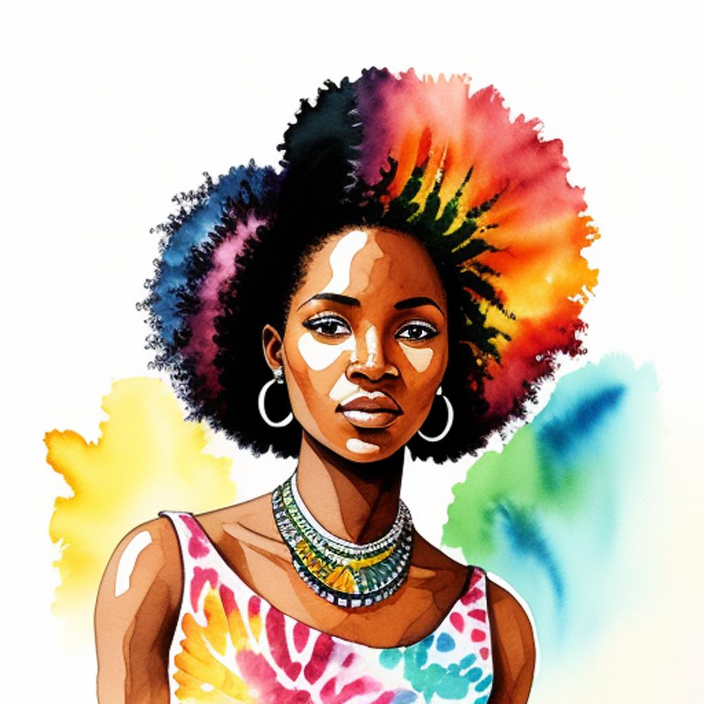 Background, African woman in by @ai_generated