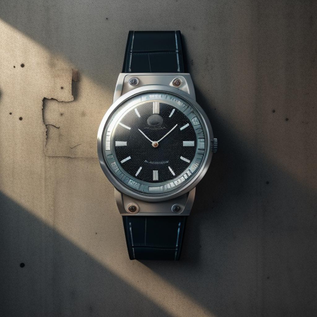 One huge silver watch by @ai_generated