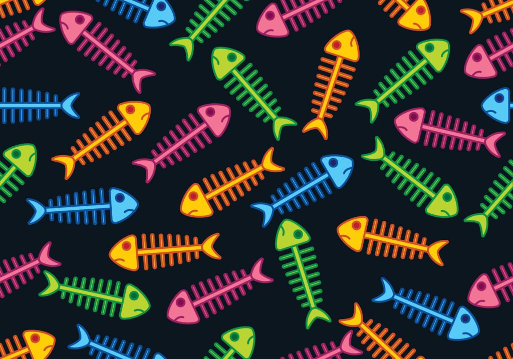 Fishbone Pattern Free Vector and Free SVG