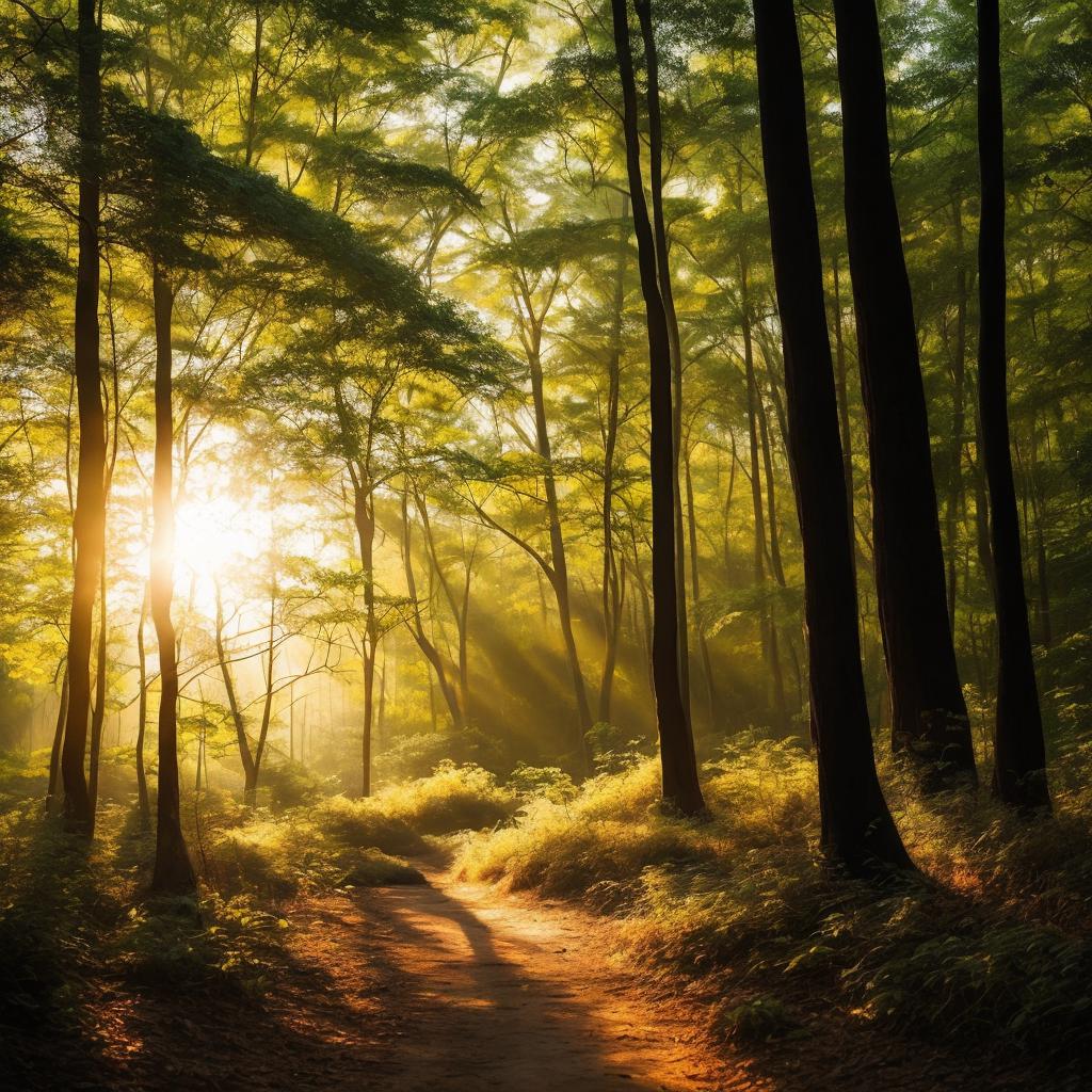 “Nature photography, serene forest by @ai_generated