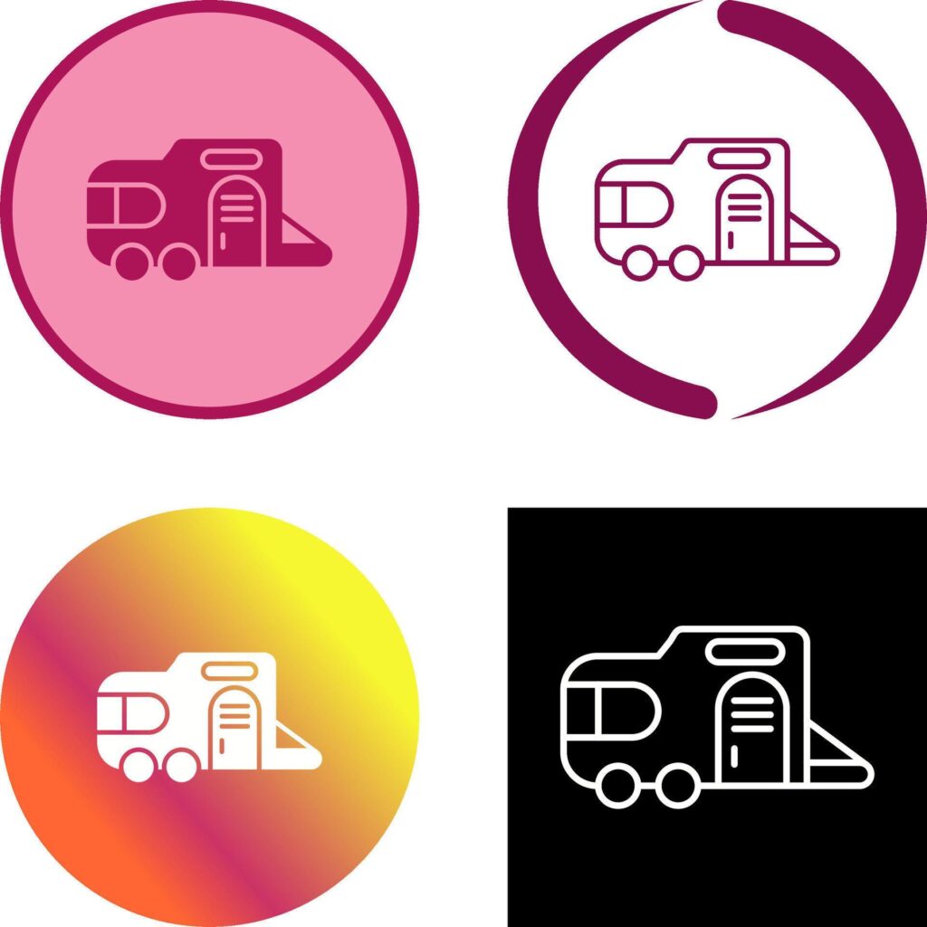 Caravan Icon Design Stock Free