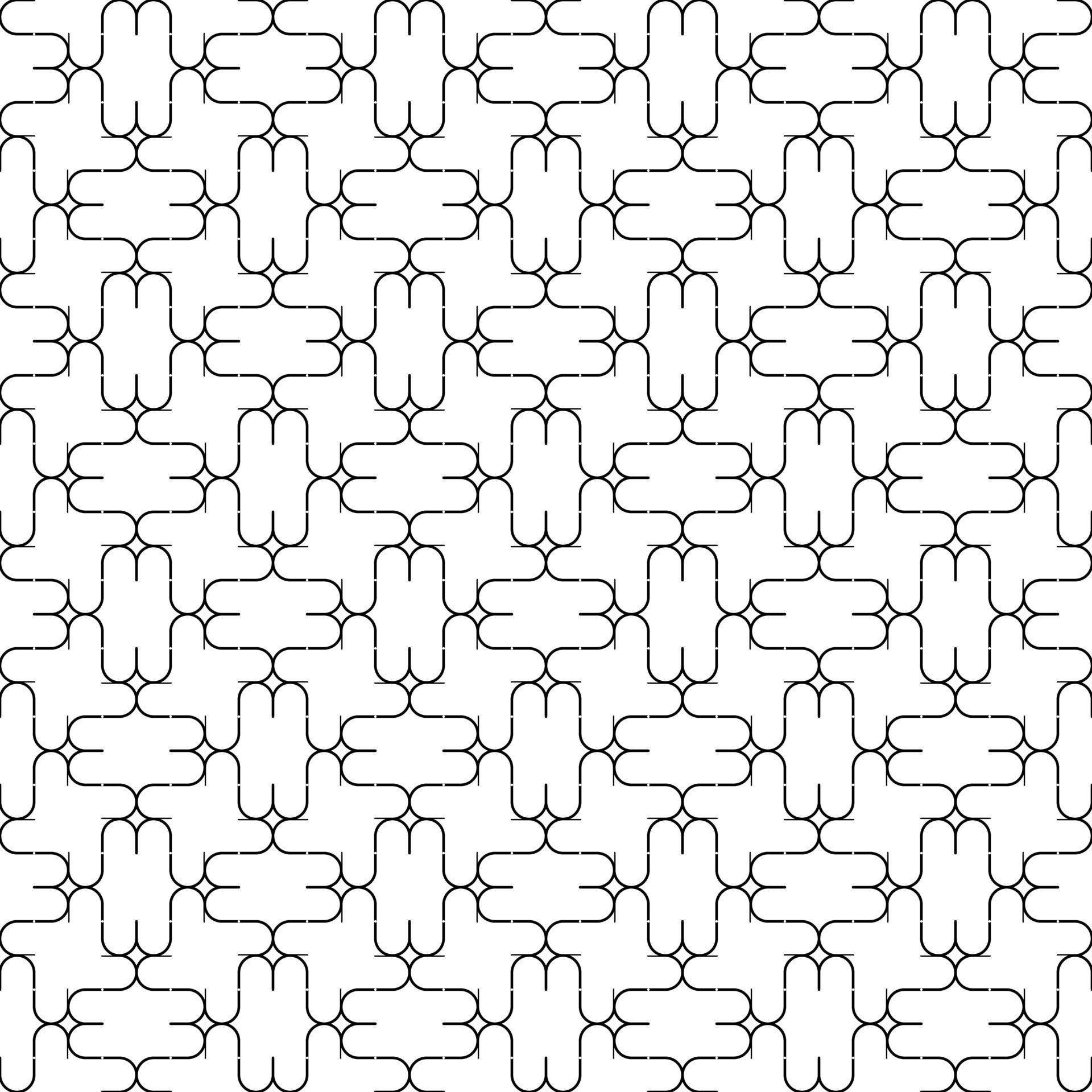 Seamless pattern minimalism modern style black line color and white background. Free Vector and Free SVG