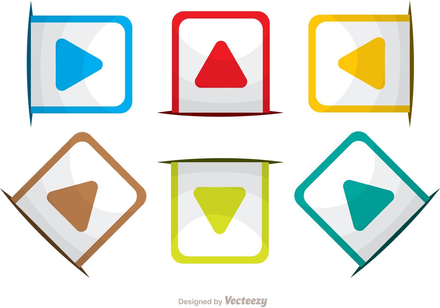 Rounded Square Arrow Icons Vector Pack Stock Free and Free SVG