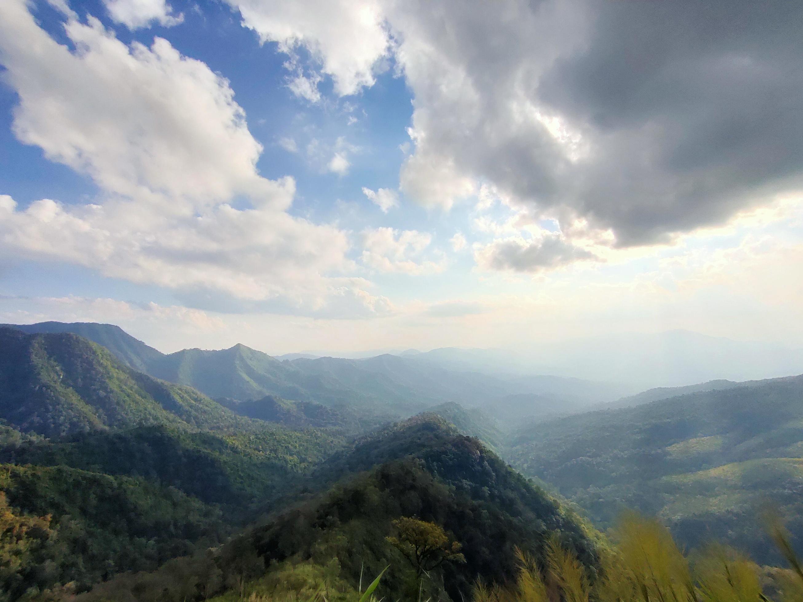 Mountain valley during sunrise. Natural summer landscape Stock Free