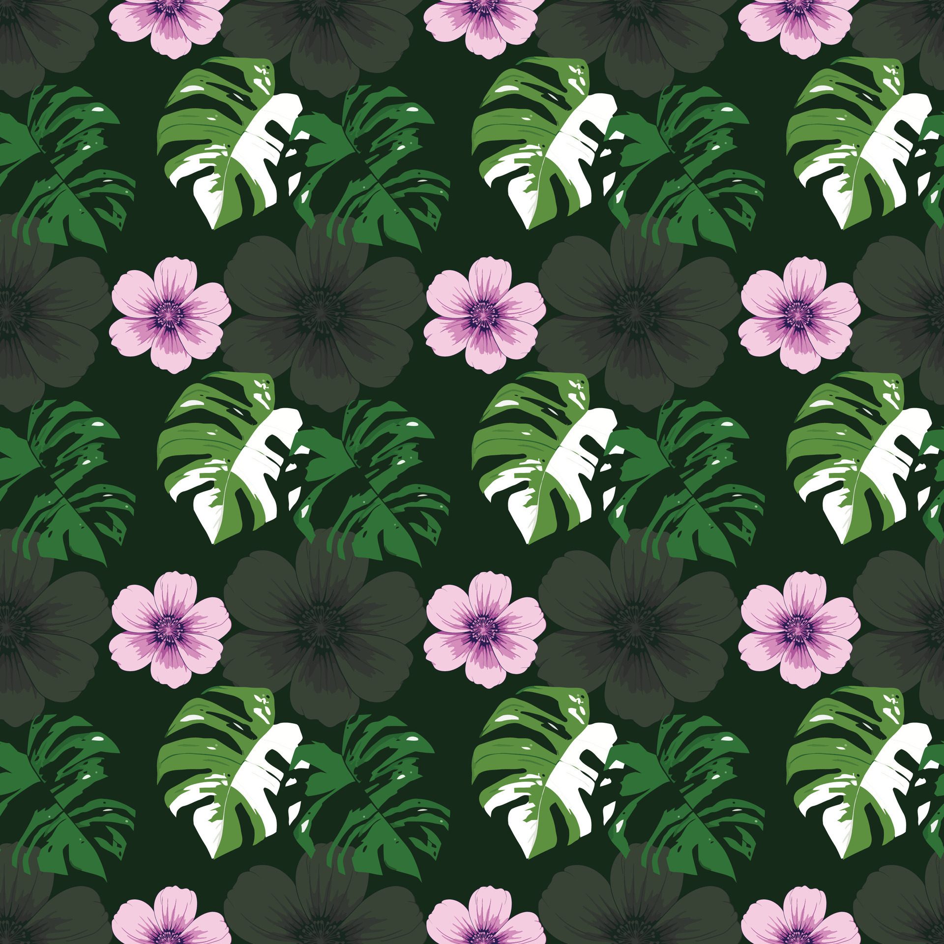 Tropical Beauty Seamless Pattern Design Free Vector